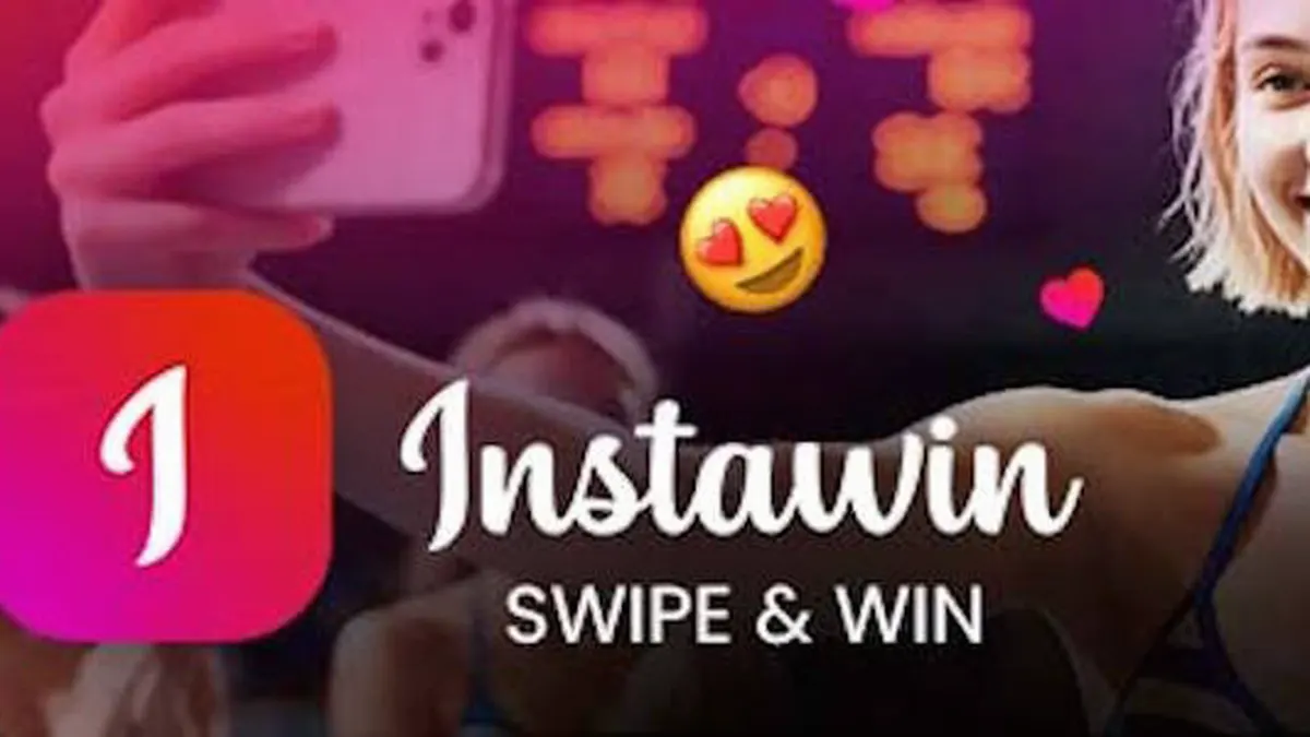 Isang visual na representasyon ng Instawin swipe-based interface
