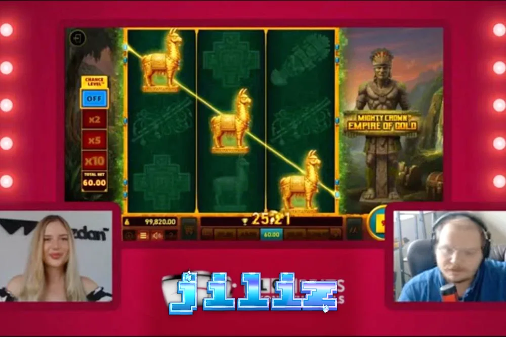 Isang mobile phone na nagpapakita ng gameplay ng Mighty Crown: Empire of Gold.